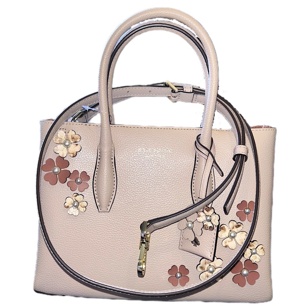NWT Kate Spade Eva Pearl Flower Cutout Small Satchel